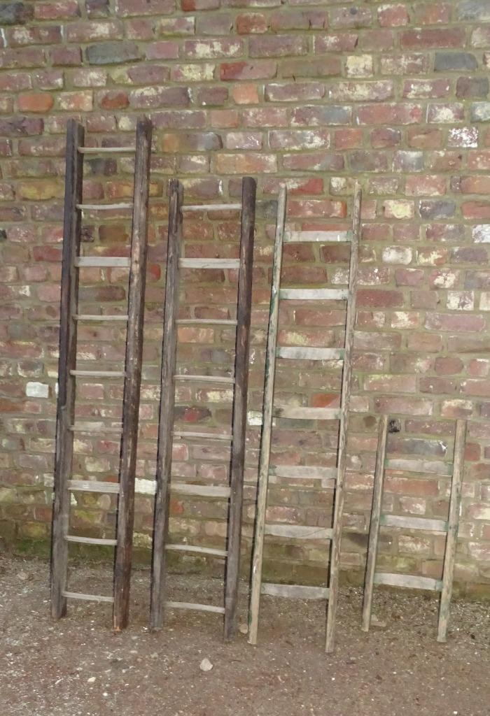 oude plukladders ladder plukladder trap, Antiek en Kunst, Curiosa en Brocante, Ophalen