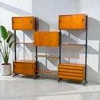 Vintage modulaire wandmeubel | wandkast | wandsysteem, Ophalen, 250 tot 300 cm, Gebruikt, 200 cm of meer