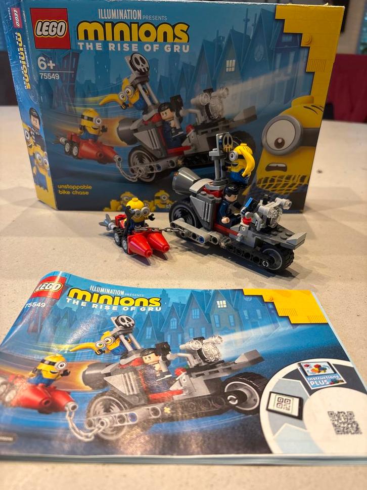 LEGO Minions 75549 - Onstopbare Bike Achtervolging, Kinderen en Baby's, Speelgoed | Duplo en Lego, Zo goed als nieuw, Lego, Complete set