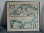 Oude kaart van Hondius uit 1643., Antiek en Kunst, Kunst | Etsen en Gravures, Ophalen of Verzenden