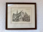 Originele ets van Haarlem door Albertus Wieringa, Antiek en Kunst, Ophalen of Verzenden