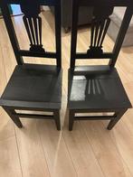 Eetkamer stoelen, Huis en Inrichting, Stoelen, Ophalen, Gebruikt, Twee, Zwart