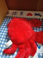 Rode krab knuffel De Car 2.  33 cm x 25 cm groot, Ophalen of Verzenden
