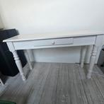 Witte houten tafel met lade, Ophalen