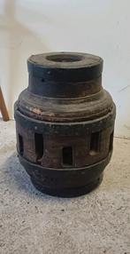 Vintage antieke houten naaf met ijzer beslag, Antiek en Kunst, Ophalen of Verzenden