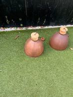 Twee hanglampen voor overkapping, Ophalen of Verzenden, Gebruikt, Metaal, Minder dan 50 cm