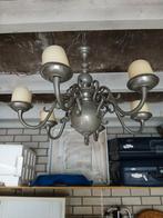Tinnen Kaarsen Kroonluchter, Huis en Inrichting, Lampen | Kroonluchters, Ophalen, Gebruikt, Overige materialen, Klassiek
