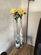 Set van 2 decoratieve vazen - 61 cm hoog, Huis en Inrichting, Woonaccessoires | Zuilen en Pilaren, Ophalen, Zo goed als nieuw
