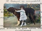 1907 Meisje met hond (CC), Verzamelen, Ansichtkaarten | Themakaarten, Ophalen of Verzenden, Voor 1920, Gelopen, Kinderen