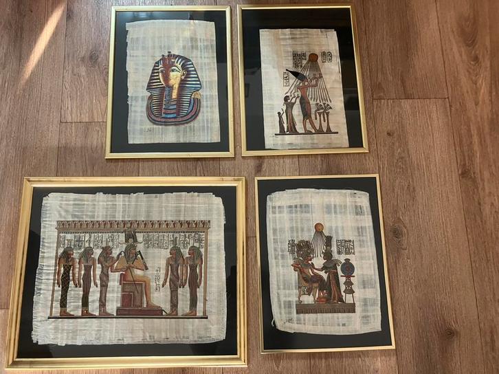 Schilderijen met Egyptische afbeeldingen, Huis en Inrichting, Woonaccessoires | Schilderijen, Tekeningen en Foto's, Gebruikt, Overige typen