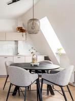 Ronde zwarte eettafel - 120cm, Huis en Inrichting, Tafels | Eettafels, Ophalen, Nieuw, Modern, Vier personen