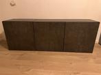 Wandmeubel Ikea incl. zwarte glasplaat, Ophalen, 150 tot 200 cm, Zo goed als nieuw, 25 tot 50 cm