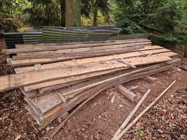 Schaaldelen Douglas €. 10,00 per plank, Doe-het-zelf en Verbouw, Hout en Planken, Zo goed als nieuw, Plank, Overige houtsoorten