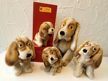 Bijzondere vintage STEIFF Honden Basset "Hush Puppies"