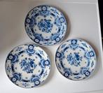3 Delfts Blauwe Borden - Porceleyne Fles, Antiek en Kunst, Antiek | Keramiek en Aardewerk, Ophalen of Verzenden