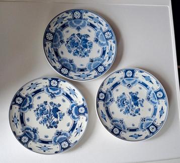 3 Delfts Blauwe Borden - Porceleyne Fles beschikbaar voor biedingen