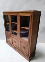 Antieke eiken demontabele Art Deco  boekenkast, Ophalen, Met deur(en), 100 tot 150 cm, Eikenhout