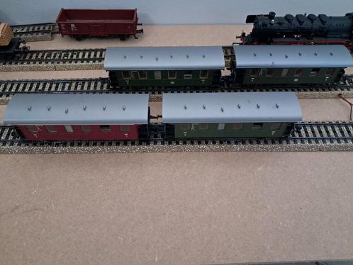 Roco HO 54223 / 54225 Rijtuigen  4 stuks, Hobby en Vrije tijd, Modeltreinen | H0, Gebruikt, Wagon, Gelijkstroom, Roco, Ophalen of Verzenden