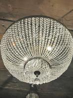 80 cm. Ø Antiek kristallen lamp, Ophalen of Verzenden, Zo goed als nieuw, Glas, Antiek vintage