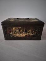 Kerst blik trommel met hengsel, Verzamelen, Blikken, Ophalen of Verzenden