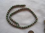 37.Schitterende oude ketting, cloisonne, zilveren slot, 45cm, Sieraden, Tassen en Uiterlijk, Antieke sieraden, Ophalen