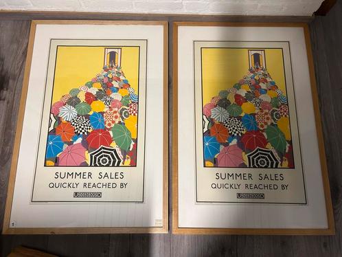 Ingelijste reproductie poster ''Summer sales'' uit 1975, Verzamelen, Posters, Zo goed als nieuw, Overige onderwerpen, Rechthoekig Staand