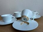8 originele Nespresso kopjes & schotels, Ophalen of Verzenden, Zo goed als nieuw, Porselein, Kop en/of schotel