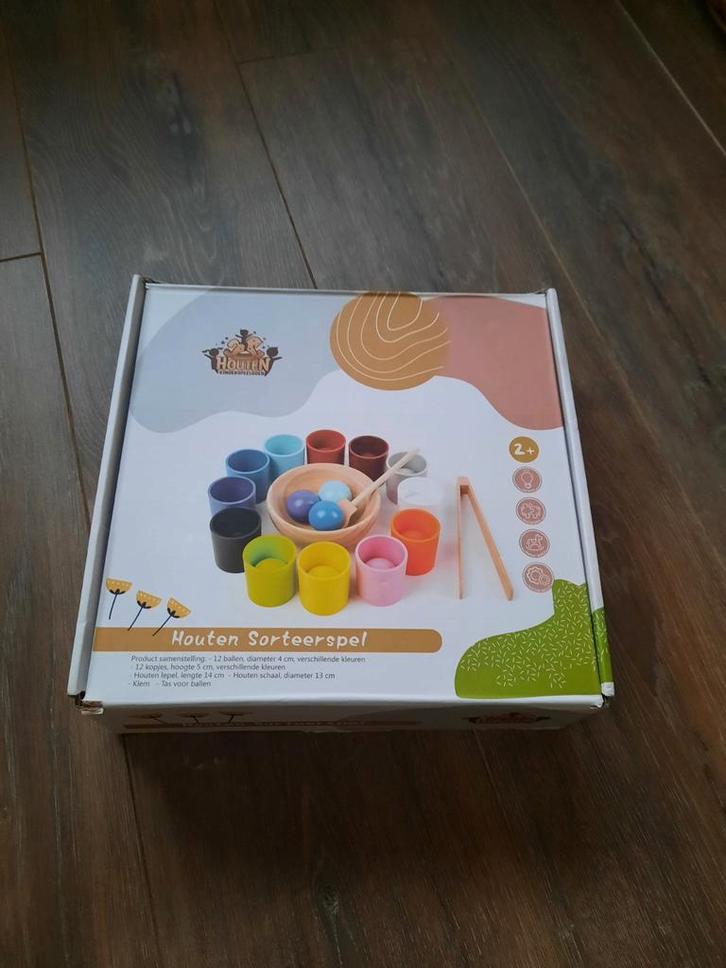 Houten sorteerspel - educatief speelgoed (montessori), Kinderen en Baby's, Speelgoed | Educatief en Creatief, Zo goed als nieuw