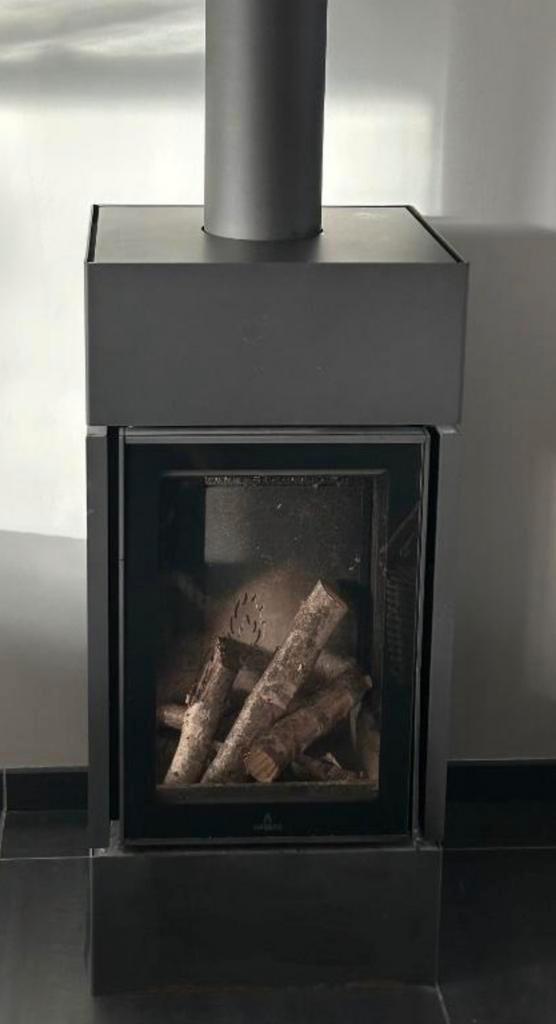 Barbas eco 70 3 zijden zicht Houtkachel, Huis en Inrichting, Kachels, Gebruikt, Vrijstaand, Houtkachel, Hout, Ophalen