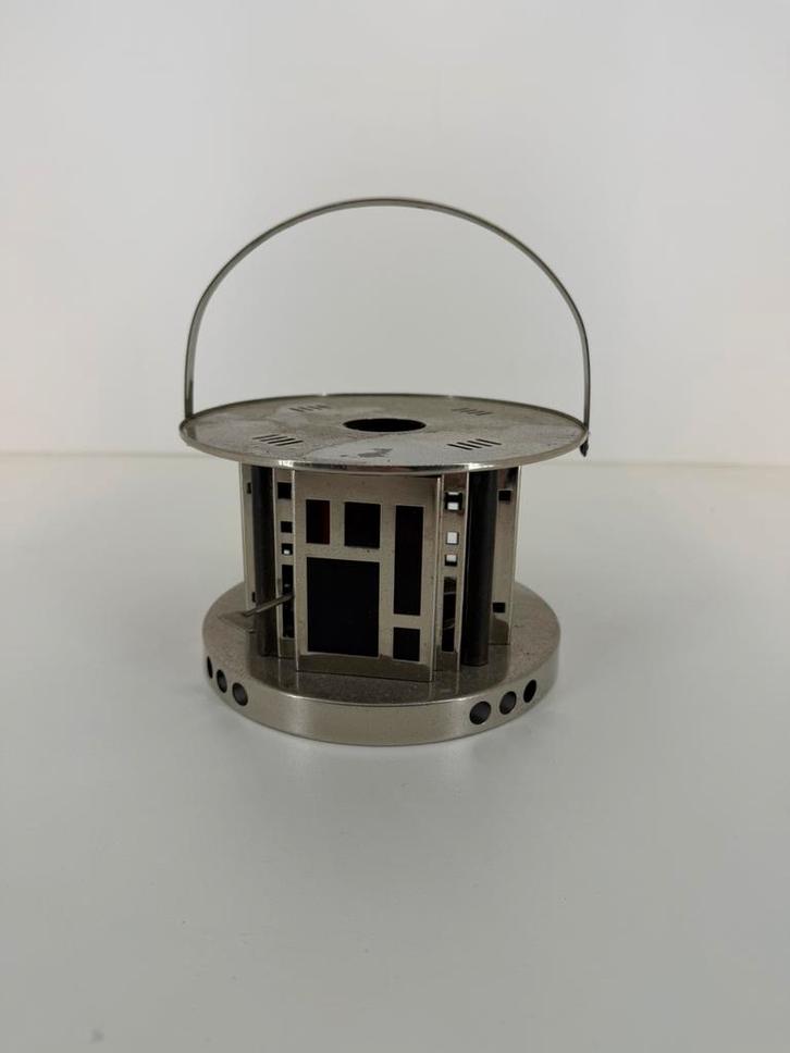 Art Deco lantaarn – metalen theelichthouder, Antiek en Kunst, Antiek | Woonaccessoires, Ophalen of Verzenden