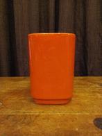 Leuk vintage oranje vaasje, Gebruikt, Aardewerk of Porselein, Oranje, Ophalen of Verzenden