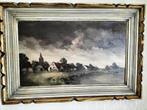 Schilderij vergezicht, Antiek en Kunst, Kunst | Schilderijen | Klassiek, Ophalen of Verzenden