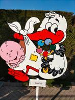 Geboorte / geboortebord o.a. ooievaar met rammelaar., Ophalen, Nieuw, Geboortebord