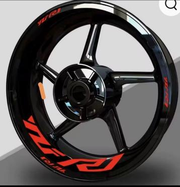 Yzf R1 velg / rim stickers rood en goud beschikbaar voor biedingen