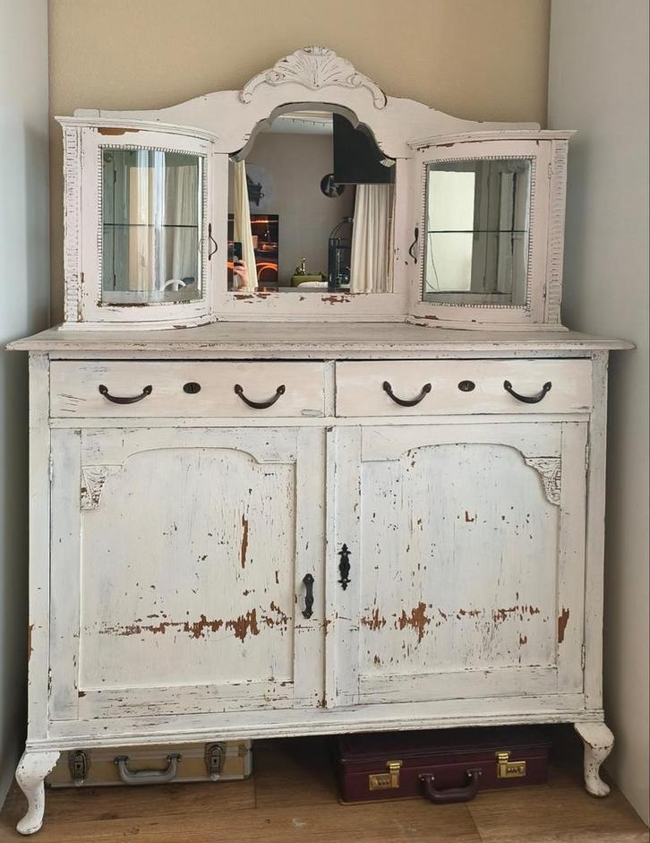 Antieke Hutch Dressoir/Buffetkast, Huis en Inrichting, Kasten | Buffetkasten, Gebruikt, 150 tot 200 cm, 100 tot 150 cm, 25 tot 50 cm