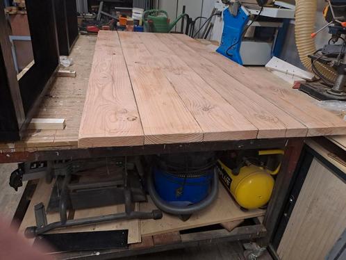 Tafel Douglas 255x105cm met zwarte poten, Tuin en Terras, Tuintafels, Zo goed als nieuw, Rechthoekig, Hout, Ophalen