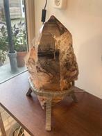 Lithium rookkwarts op metalen voet met lamp 23kg, Ophalen of Verzenden, Mineraal