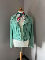 Goosecraft suède leer biker jasje mintgroen 38, Ophalen of Verzenden, Zo goed als nieuw, Maat 38/40 (M), Groen