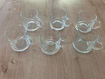 Douwe Egberts theeglazen, 6 stuks beschikbaar voor biedingen