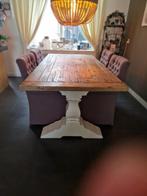 Prachtige landelijke eettafel met stoelen, Huis en Inrichting, Complete eetkamers, Ophalen, Gebruikt, Landelijk, 4 tot 6 stoelen