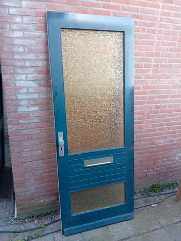 Hardhouten deur 89x227.5cm met sierglas  beschikbaar voor biedingen