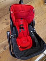 Kiddy Baby autostoel rood met ligstand functie, Verstelbare rugleuning, Autogordel, 15 t/m 36 kg, Zo goed als nieuw