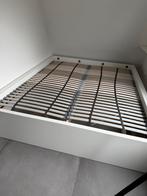 Malm Ikea bedframe met Lönset lattenbodem, Ophalen, Wit, Tweepersoons, Zo goed als nieuw