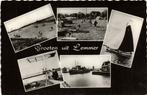 Groeten uit Lemmer - 5 afb o.a. sluis camping skutsje - 1961, Ophalen of Verzenden, Voor 1920, Gelopen, Friesland