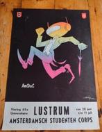 Vintage Amsterdamsch Studenten Corps Lustrum Poster, Verzamelen, Ophalen of Verzenden, Gebruikt, Rechthoekig Staand, Reclame