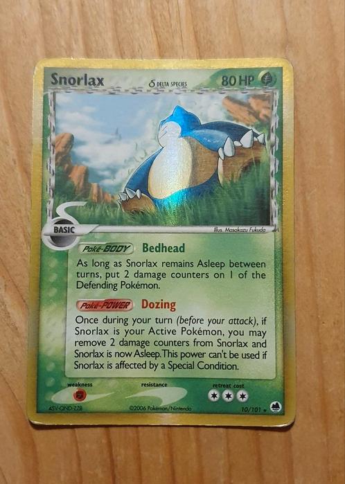 Snorlax 10/101 Ex Dragon Frontiers Pokémon kaart, Hobby en Vrije tijd, Verzamelkaartspellen | Pokémon, Zo goed als nieuw, Losse kaart