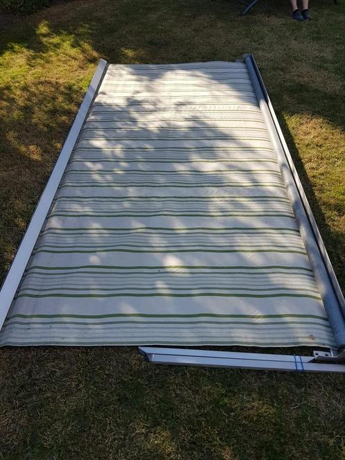 Elektrisch zonnescherm 3,44m, Tuin en Terras, Zonneschermen, Gebruikt, Knikarmscherm, 250 cm tot 450 cm, Elektrisch, Ophalen