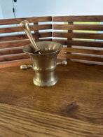 Authentieke Messing Vijzel met Stamper, Antiek en Kunst, Ophalen of Verzenden, Koper