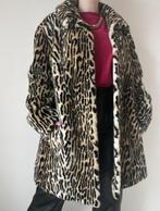 Vintage panterprint jas, XL. Leopard boho bohemian fake fur, Overige kleuren, Verzenden, Maat 46/48 (XL) of groter, Vintage
