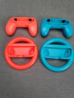 Nintendo Switch Joy-Con Stuur en Grip Set - Rood & Blauw, Ophalen of Verzenden, Draadloos, Switch, Stuurtje of Sportattribuut